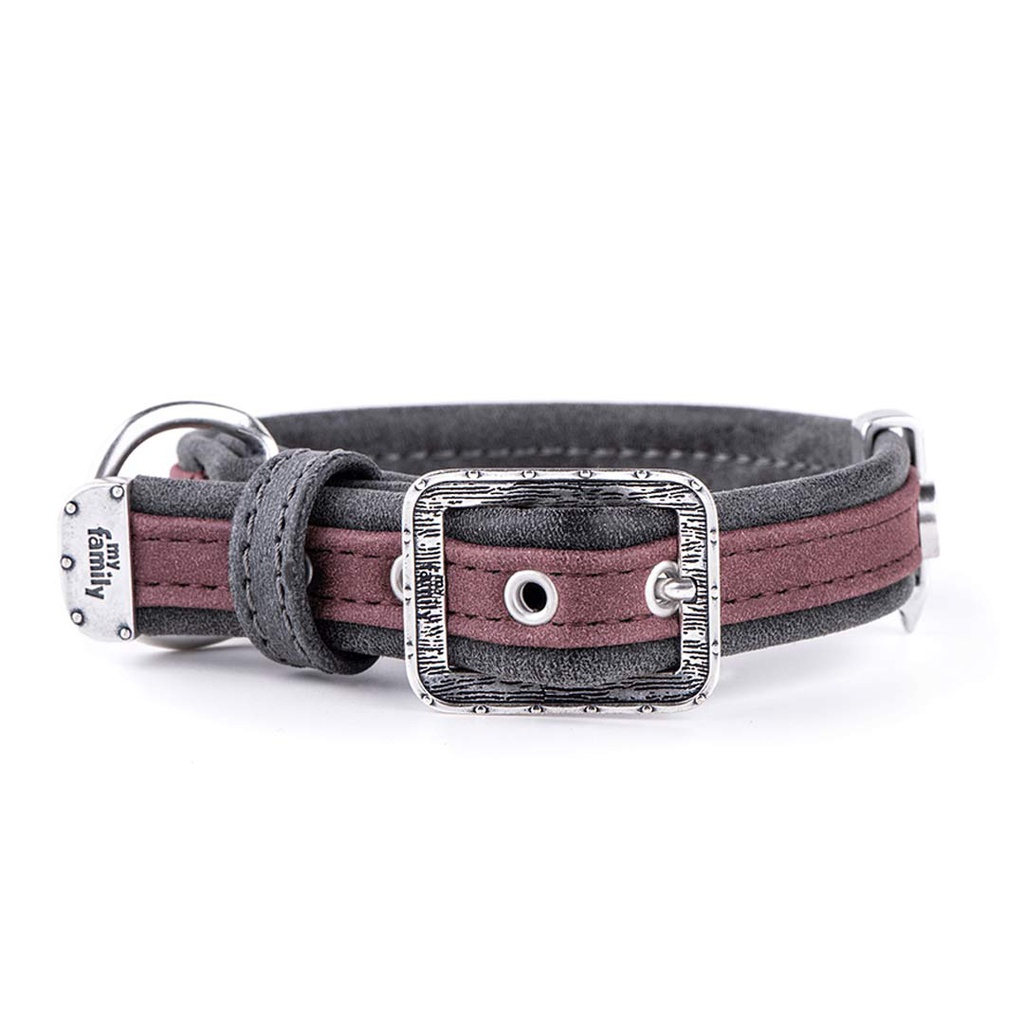 DMB - MY FAMILY LONDON COLLAR FAUX LEATHER PR &amp; BLK SM 30-36CM