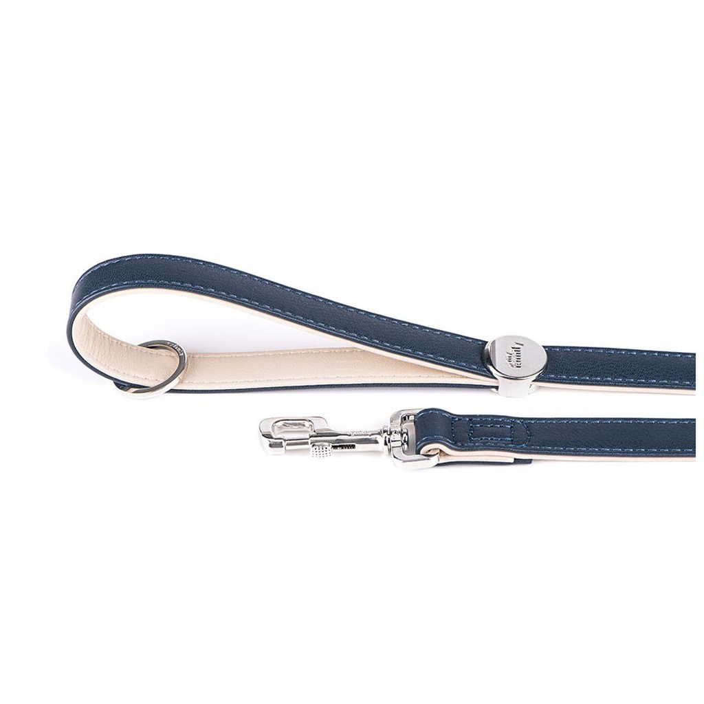 DMB - MY FAMILY HERMITAGE LEASH LEATHER BLUE &amp; CREAM S