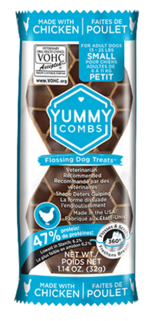 YUMMY COMBS FLOSSING DOG TREATS CHICKEN X-SMALL