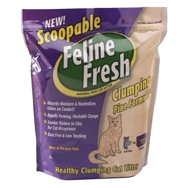 FELINE FRESH CLUMPING PINE CAT LITTER 17LB