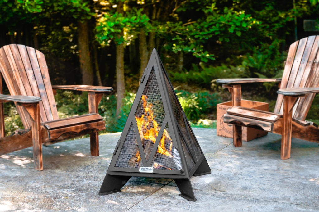 IRON EMBERS 4' PYRAMID OUTDOOR FIRE PIT