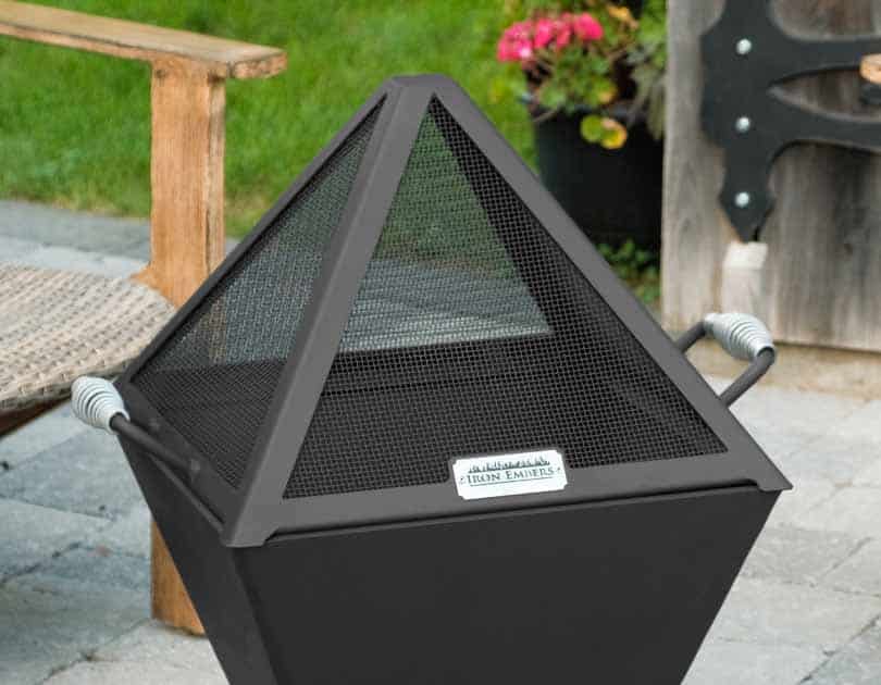 IRON EMBERS 24&quot; CUBE STAINLESS SPARK SCREEN WITH SMALL DOOR