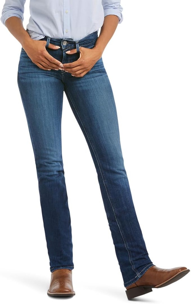 ARIAT WOMENS PERFECT RISE STRAIGHT JEAN ABBY R.E.A.L.  MACKENZIE 20W R