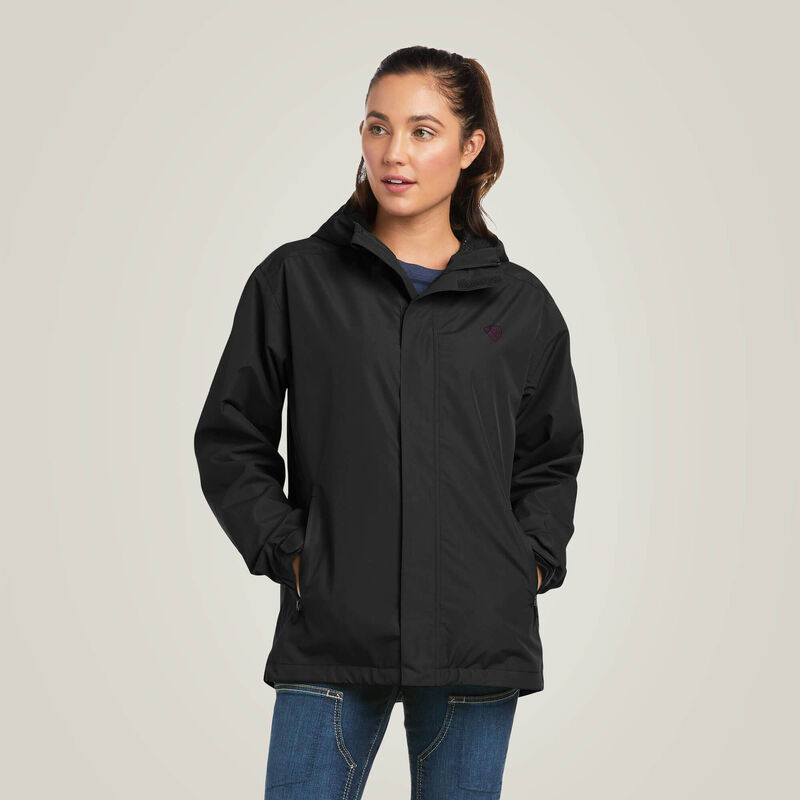 DV - ARIAT WOMENS REBAR STORMSHELL LOGO H2O JACKET BLK/PPL XL