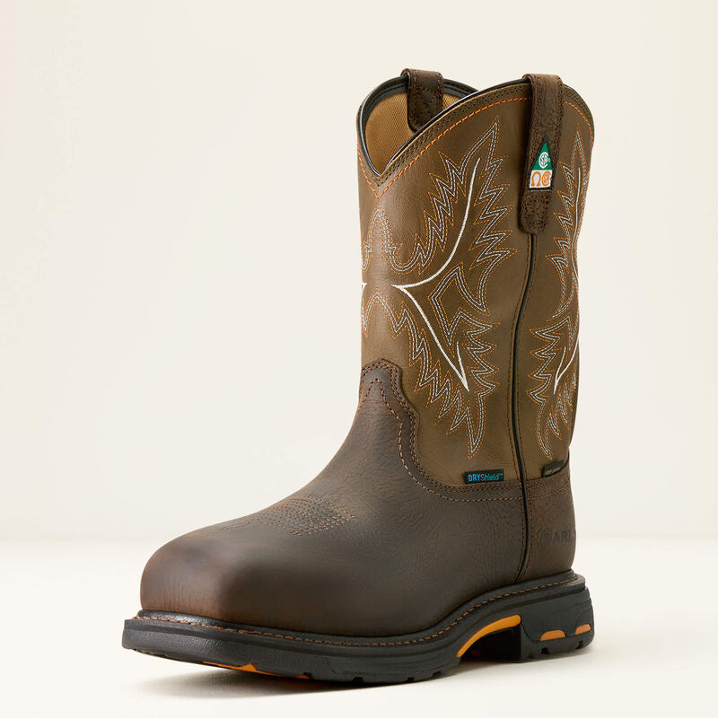 ARIAT MENS WORK BOOT WORKHOG 11" CSA COMP. TOE H20 BRUIN 13