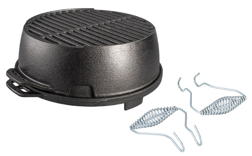 LODGE CAST IRON KICKOFF GRILL 12" BLACK