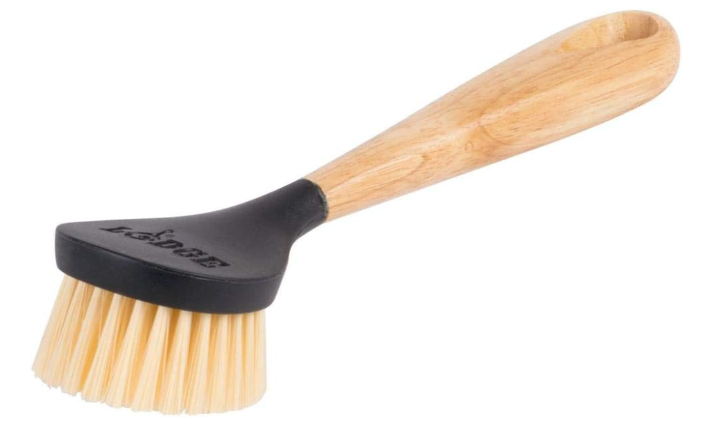 LODGE WOODEN SCRUB BRUSH 10&quot; BROWN/BLACK