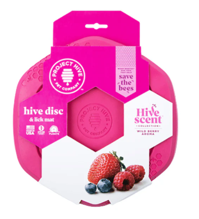 HIVE DOG DISC TOY BERRY SCENTED