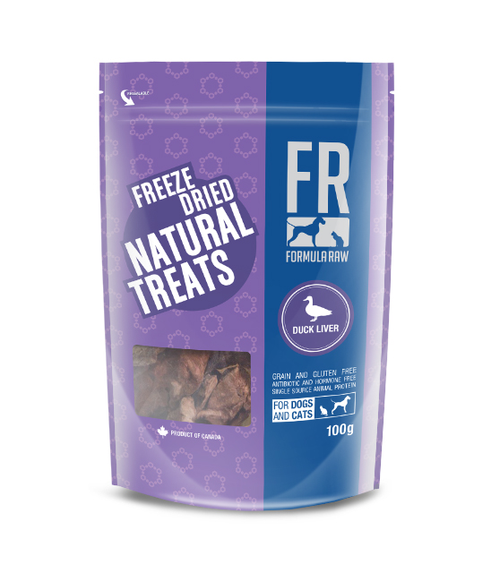 FORMULA RAW DOG DUCK LIVER TREATS 100G