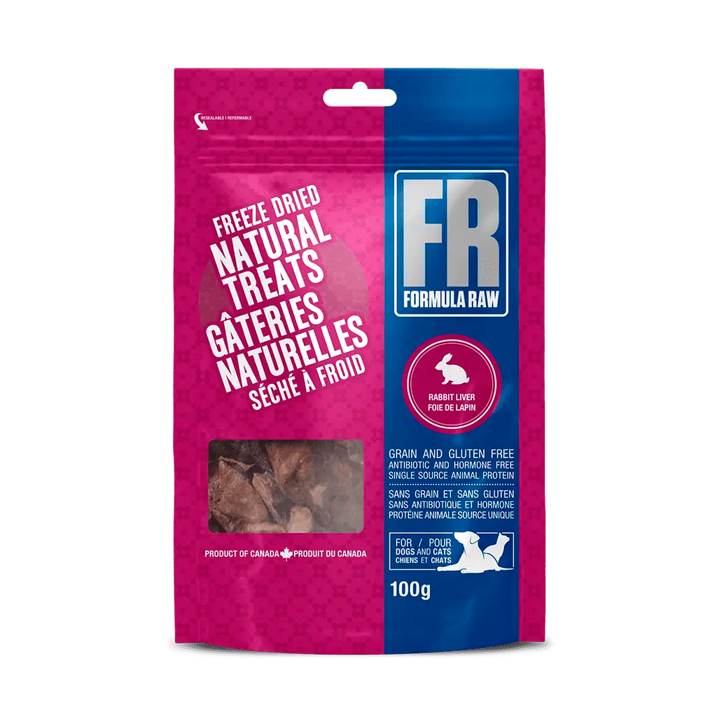 DMB - FORMULA RAW DOG RABBIT LIVER TREATS 100G
