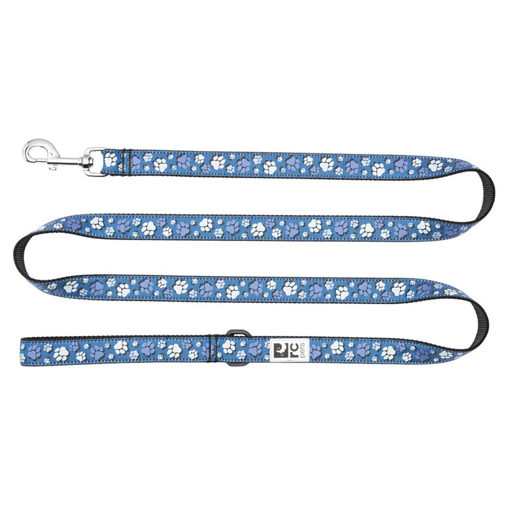 PETITE LEASH 1/2&quot;x6' FRESH TRACKS BLUE