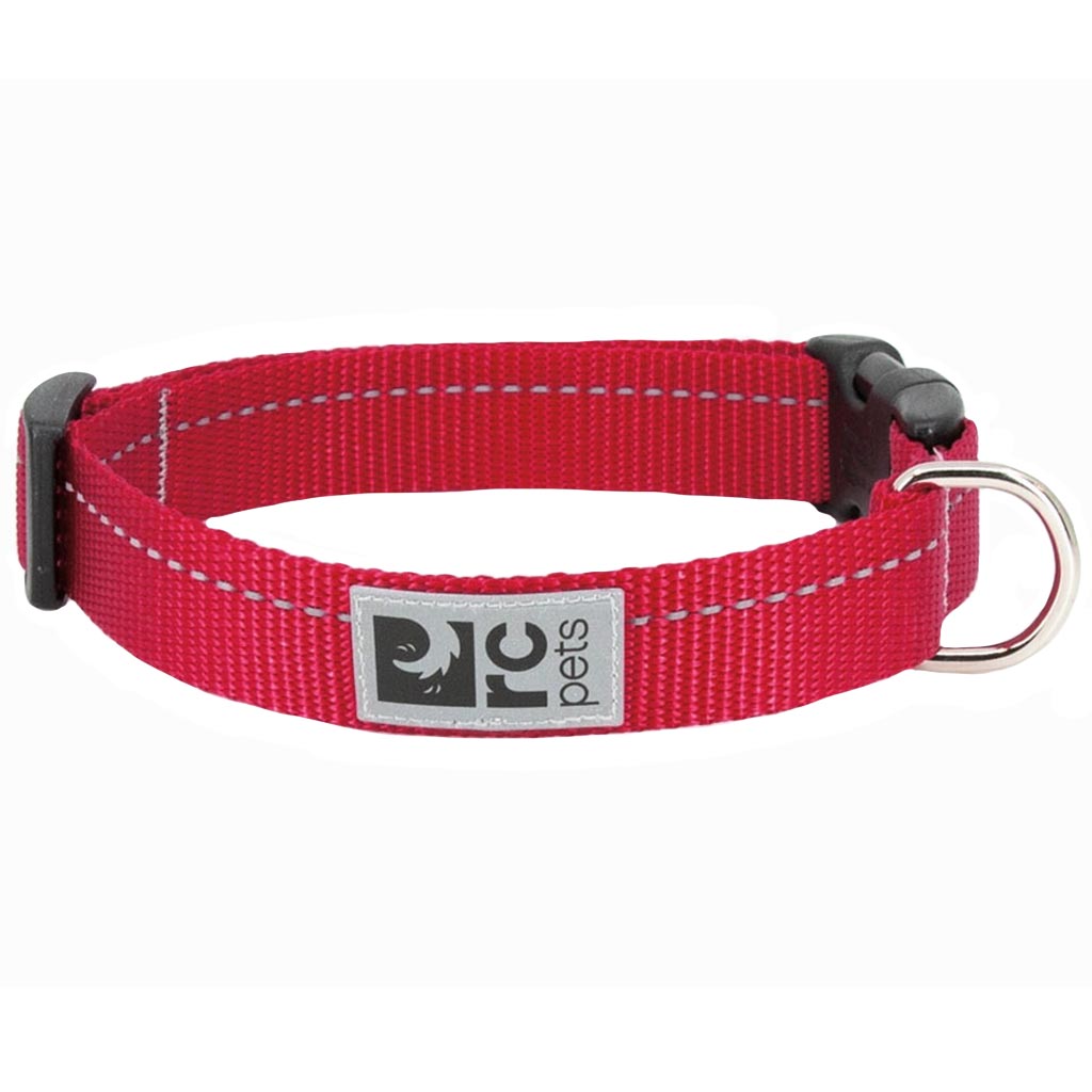 RC PETS PETITE CLIP COLLAR PRIMARY PXXS 1/2&quot; RED