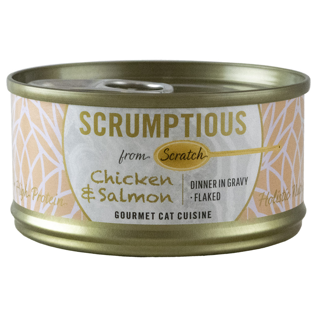 SCRUMPTIOUS CAT CHICKEN & SALMON 79G