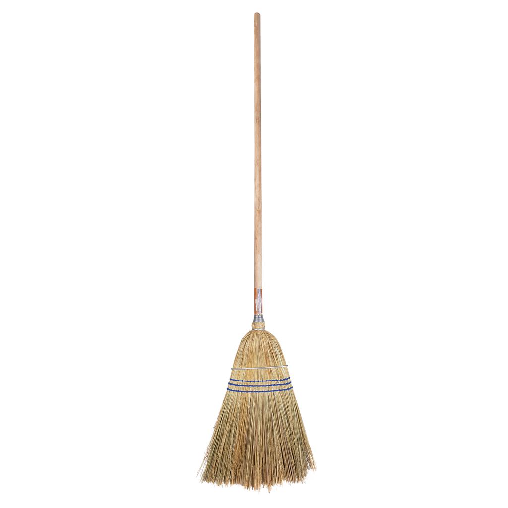 EZ CLEAN PRO CORN BROOM 12" W WOOD HANDLE