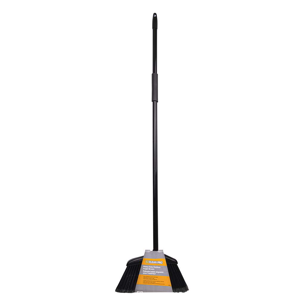 EZ CLEAN PRO ANGLE BROOM OUTDOORS HEAVY DUTY 14" W METAL HANDLE