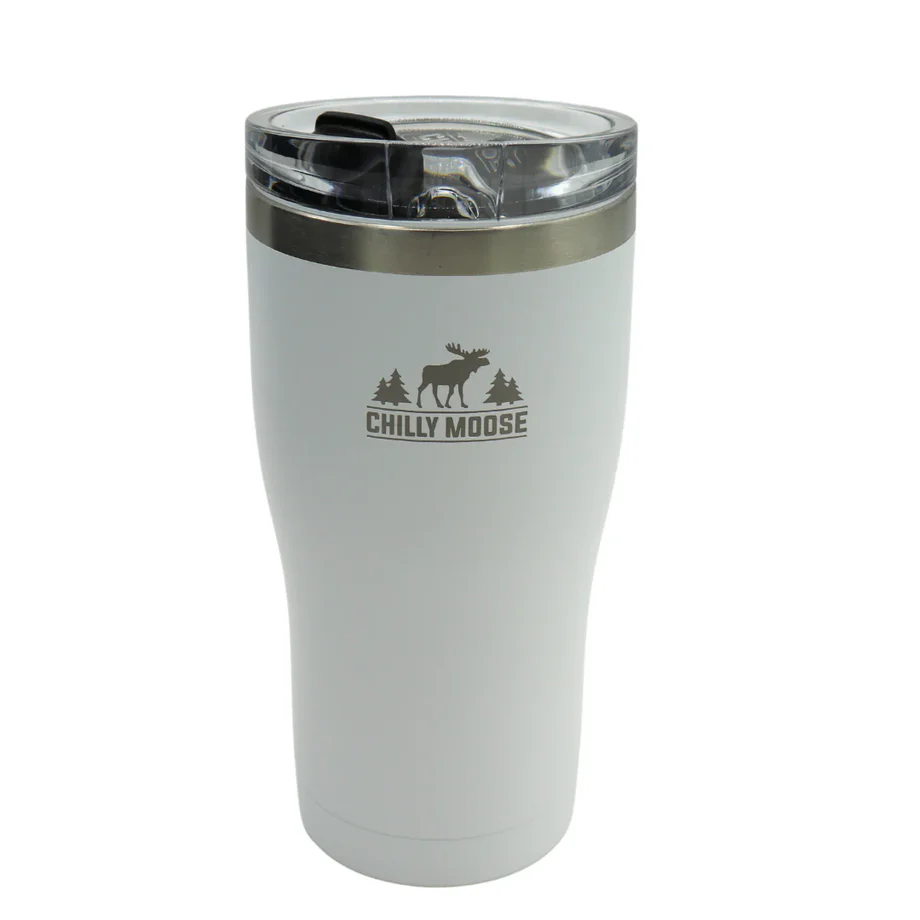CHILLY MOOSE ALGONQUIN TUMBLER 580ML FROST WHITE
