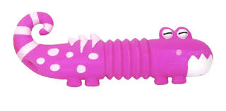 BUD'Z LATEX DOG TOY LIZARD PINK 15CM