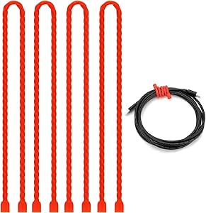 TRIALBLAZER SILICONE TWIST TIES 6&quot; RED 6PC