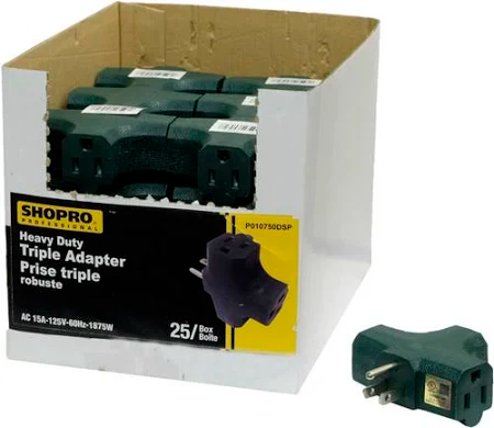 SHOPRO TRIPLE TAP OUTLET ADAPTOR GREEN