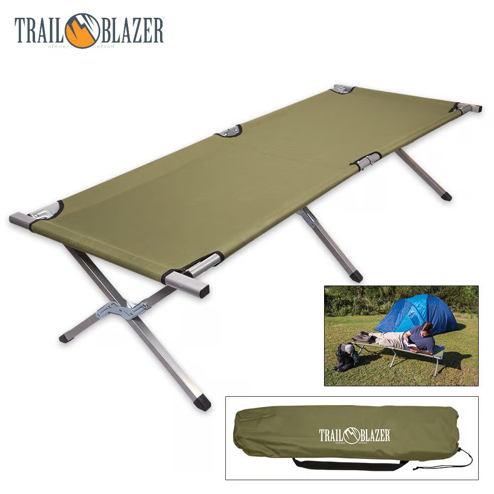TRAILBLAZER COMOX FOLDING CAMPING COT 73&quot;