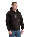 BERNE MENS HIGHLAND DUCK HOODED ACTIVE WORK JACKET BLACK (3XL)