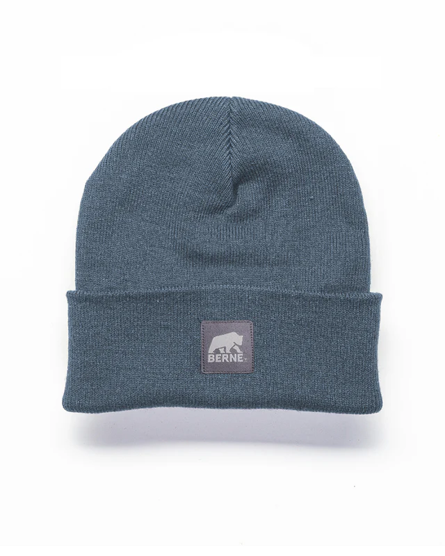 BERNE HERITAGE KNIT CUFF BEANIE STEEL BLUE (OS)