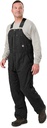 BERNE MENS HEARTLAND INSULATED WASHED DUCK BIB OVERALL BLACK (XL)