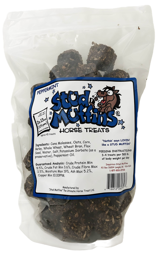 STUD MUFFINS PEPPERMINT FLAVORED HORSE TREATS 1275G