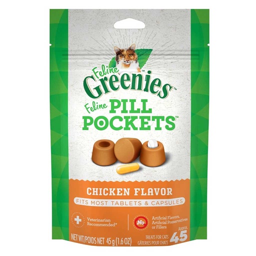 [10040136] DR - GREENIES FELINE PILL POCKETS CHICKEN 1.6OZ