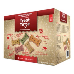 [10040678] TREAT TIME DOG BISCUITS ASSORTED FLAVOURS MEDIUM 7LB