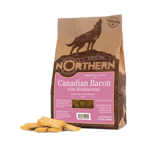 [10040778] NORTHERN BISCUIT CANADIAN BACON & BLUEBERRIES 500G