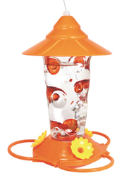 [10049130] PINEBUSH ORIOLE GLASS W/ HANDPAINTED DOTS FEEDER