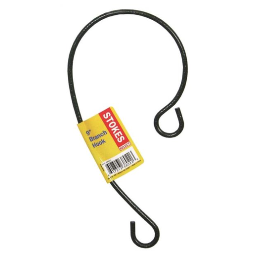 [10059222] STOKES BRANCH HOOK STEEL POWDER COATED BLACK 9"