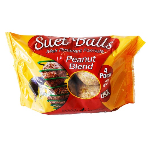 [10073964] WILDLIFE SCIENCE SUET BALLS PEANUT BLEND (4PK)