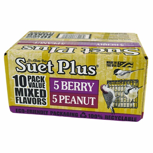 [10073984] WILDLIFE SCIENCE SUET PLUS VALUE MIXED PEANUT & BERRY (10PK)