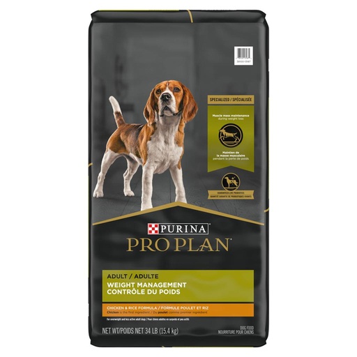 [10079654] PRO PLAN DOG WEIGHT MANAGEMENT CHICKEN & RICE 15.4KG