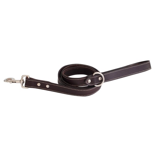 [10080006] SHEDROW RICHMOND TOP STITCH LEATHER LEASH 5FT BROWN M