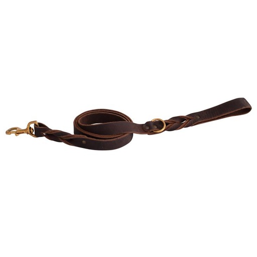 [10080010] SHEDROW BRISTOL TWISTED LEATHER LEASH 5FT BROWN M