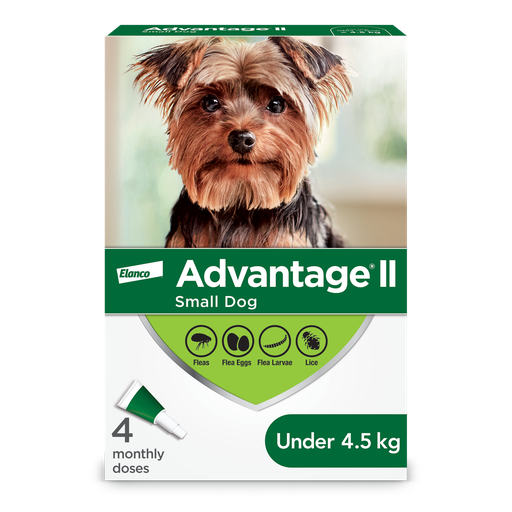 [10080196] ADVANTIX II 4 DOSE DOGS UNDER 4.5KG