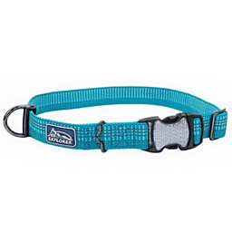 [10080904] COASTAL K9 EXPLORER REFLECTIVE ADJ COLLAR OCEAN 5/8&quot;X8-12&quot;