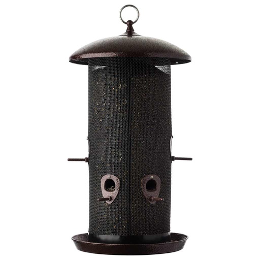 [10086162] MORE BIRDS GIANT COMBO MIXED SEED FEEDER 10LB COPPER