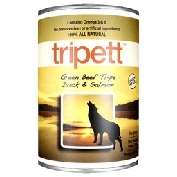 [10086560] TRIPETT DOG GREEN BEEF TRIPE WITH DUCK &amp; SALMON 14OZ