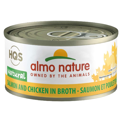 [10088490] ALMO CAT HQS NATURAL SALMON & CHICKEN IN BROTH CAN 70G