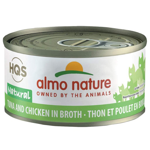 [10088494] ALMO CAT HQS NATURAL TUNA & CHICKEN IN BROTH CAN 70G