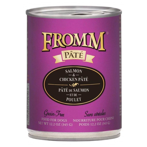 [10088592] FROMM DOG GOLD SALMON & CHICKEN PATE 12OZ