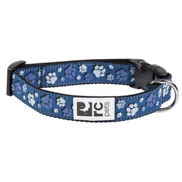 [10089858] RC PETS CLIP COLLAR FRESH TRACKS BLUE 3/4&quot; S