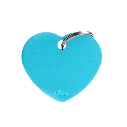 [10090008] MY FAMILY ALUMINUM HEART LIGHT BLUE L