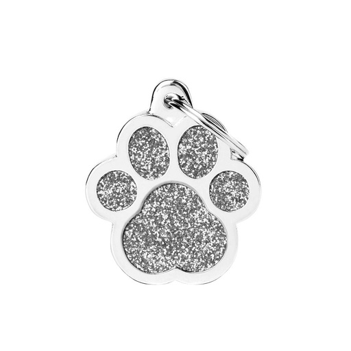 [10090072] MY FAMILY SHINE GLITTER PAW GREY L
