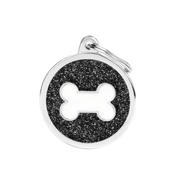 [10090150] DMB - MY FAMILY GLITTER CIRCLE BONE BLACK