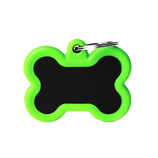 [10090180] MY FAMILY HUSHTAG BONE BLACK & GREEN L